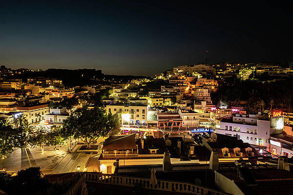 The night skyline of the old part of Albuferia, Portugal by Sven Brogren The night skyline of the old part of Albuferia, Portugal by Sven Brogren