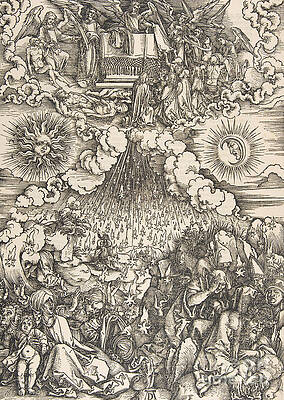 Wall Art - Drawing - The Opening of the Fifth and Sixth Seals, from the Apocalypse, 1498 by Albrecht Durer