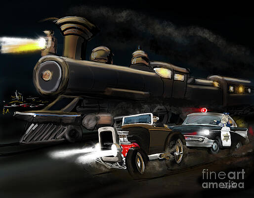 Wall Art - Digital Art - The Race by Doug Gist