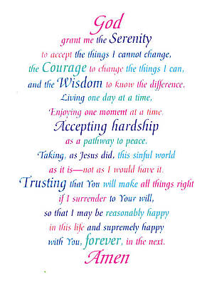 The Serenity Prayer by Dawn Richerson The Serenity Prayer by Dawn Richerson
