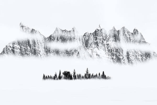 Wall Art - Drawing - The Snow Island by Cesar Torres