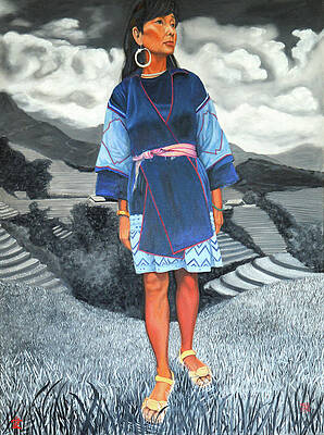 Wall Art - Painting - The time traveler by Thu Nguyen