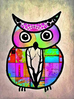 Wall Art - Drawing - The Tree Inside the Owl by Tara Turner
