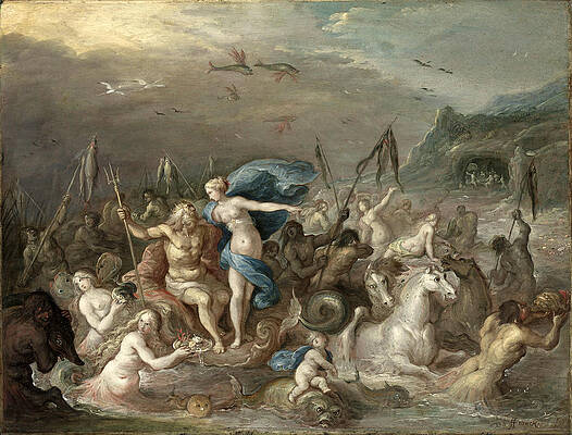 The Triumph of Neptune and Amphitrite Print by Frans Francken the Elder
