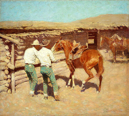 The War Bridle Print by Frederic Remington
