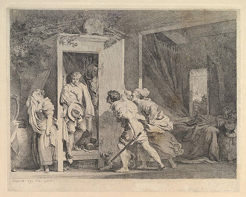 The Wardrobe Print by Jean-Honore Fragonard
