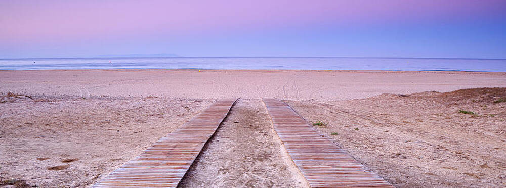 The way to the beach. Bolonia beach at sunrise. Tarifa. Spain. Panoramic  Photograph by Guido Montanes Castillo