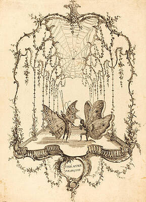 Theatre Francais Print by Charles Germain de Saint-Aubin