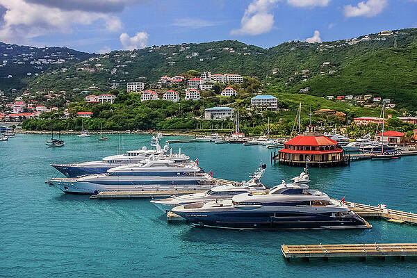 Three Luxury Yacths at St Thomas Pier by Darryl Brooks Three Luxury Yacths at St Thomas Pier by Darryl Brooks