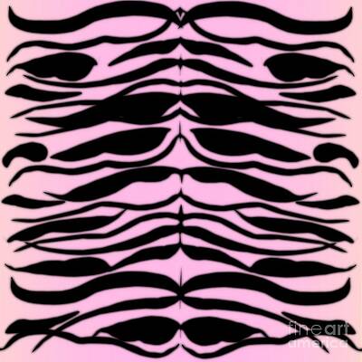 Tiger Skin Striped Pattern in Bubblegum Pink by Colleen Cornelius Tiger Skin Striped Pattern in Bubblegum Pink by Colleen Cornelius
