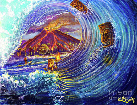 Tiki Surf Reef Over Paradise by CBjork Tiki Surf Reef Over Paradise by CBjork
