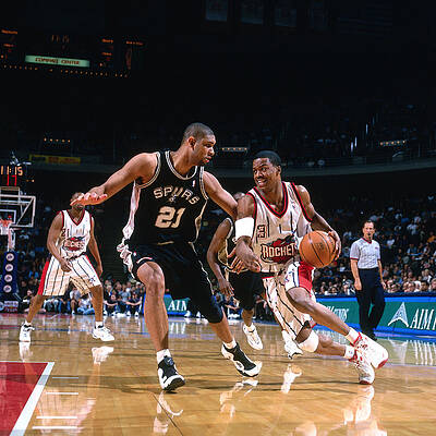 Wall Art - Photograph - Tim Duncan and Steve Francis by Bill Baptist