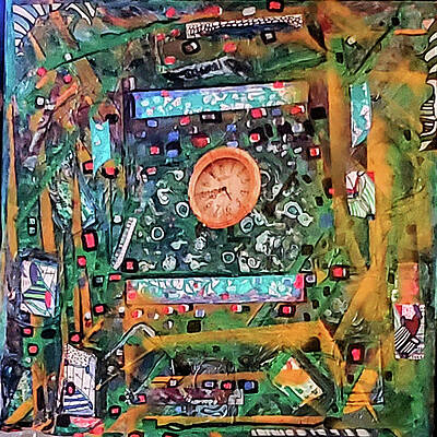 Wall Art - Painting - Time Askew by Karen Lillard