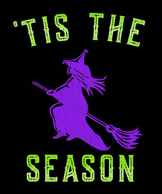Wall Art - Digital Art - tis The Season Halloween Witch by Flippin Sweet Gear