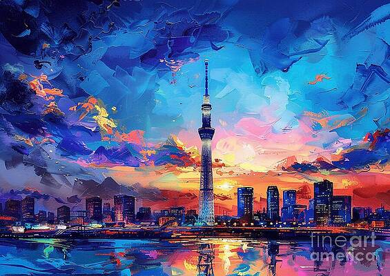 Tokyo Cityscape Paintings for Sale (Page #4 of 12) - Fine
