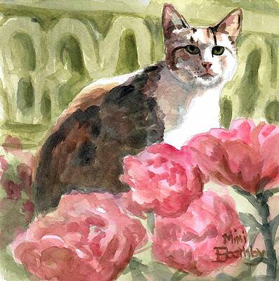 Torbie in the roses by Mimi Boothby Torbie in the roses by Mimi Boothby