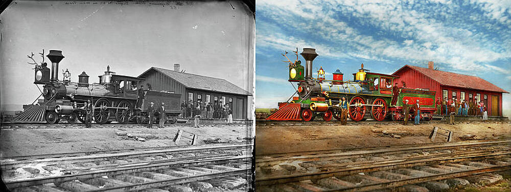 Train - Locomotive - Apache Number 23 1868 - Side by Side by Mike Savad Train - Locomotive - Apache Number 23 1868 - Side by Side by Mike Savad