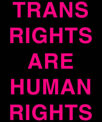Wall Art - Digital Art - Trans Rights Are Human Rights by Flippin Sweet Gear