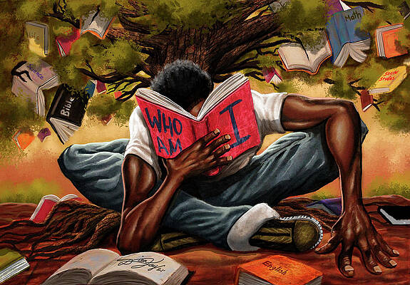 Wall Art - Painting - Tree of Knowledge by Dion Pollard
