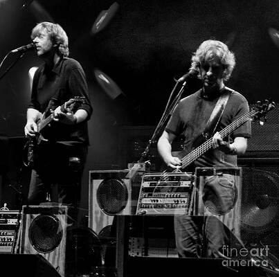 Wall Art - Photograph - Trey Anastasio and Mike Gordon with Phish at Verizon Wireless Ampitheatre in Charlotte, NC by David Oppenheimer