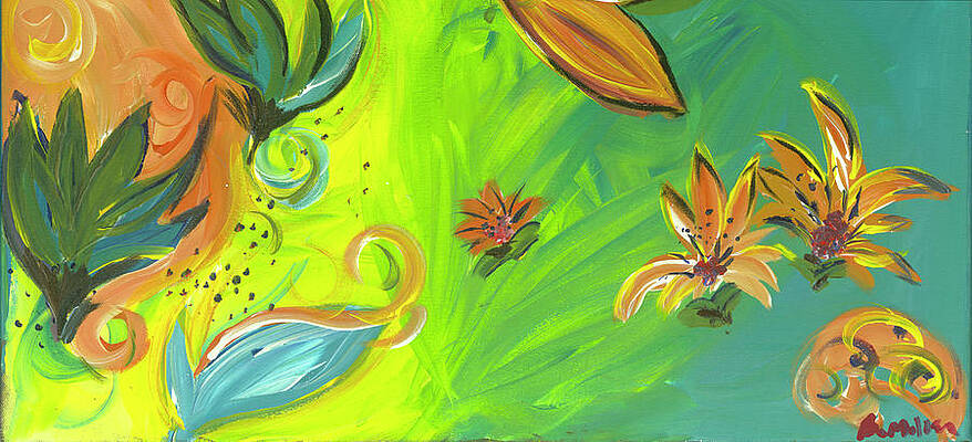 Tropical Flower Swirls by Britt Miller Tropical Flower Swirls by Britt Miller