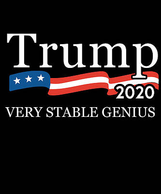 Wall Art - Digital Art - Trump 2020 Very Stable Genius by Flippin Sweet Gear