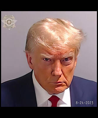 Wall Art - Digital Art - Trump Fulton County Mugshot by Flippin Sweet Gear