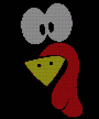 Wall Art - Digital Art - Turkey Face Ugly Christas Sweater by Flippin Sweet Gear