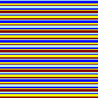 [ Thumbnail: Turquoise, Blue, Yellow, and Dark Red Colored Stripes/Lines Pattern Duvet Cover ]
