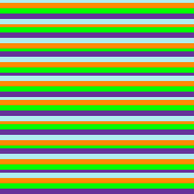 [ Thumbnail: Turquoise, Dark Orange, Lime, and Purple Colored Lines/Stripes Pattern Acrylic Print ]