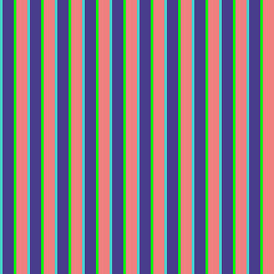 [ Thumbnail: Turquoise, Dark Slate Blue, Lime, and Light Coral Colored Stripes Pattern Tapestry ]