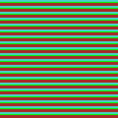 [ Thumbnail: Turquoise, Lime, and Brown Colored Pattern of Stripes Poster ]