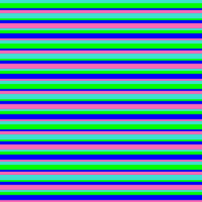 [ Thumbnail: Turquoise, Lime, Blue, and Hot Pink Colored Striped/Lined Pattern Poster ]