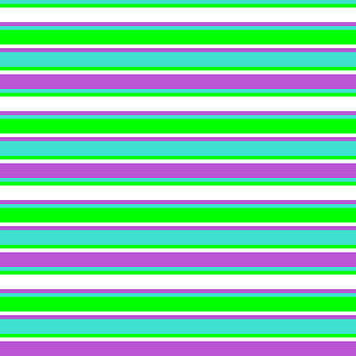 [ Thumbnail: Turquoise, Lime, White, and Orchid Colored Striped/Lined Pattern Duvet Cover ]