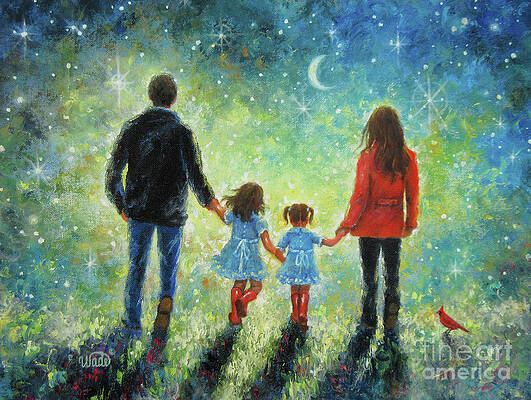 Dad And Daughter Paintings Pixels