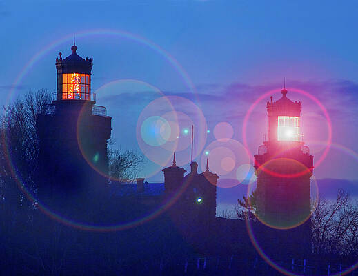 Twin Lights Christmas Lights by Jeff Smith