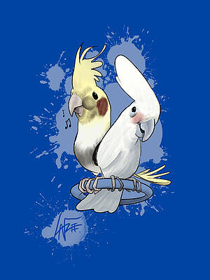 Two Birds by Canine Caricatures Custom Merchandise Two Birds by Canine Caricatures Custom Merchandise