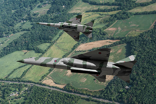 Wall Art - Digital Art - Two RAF TSR.2 Advanced Aircraft by Erik Simonsen