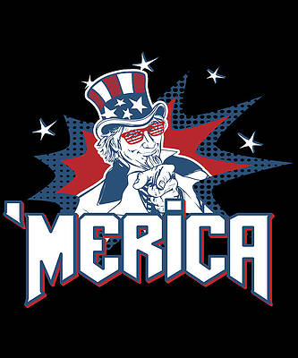 Wall Art - Digital Art - Uncle Sam Merica 4th of July by Flippin Sweet Gear
