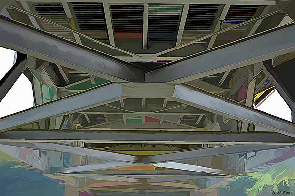 Wall Art - Photograph - Under the Bridge Abstract by Roberta Byram