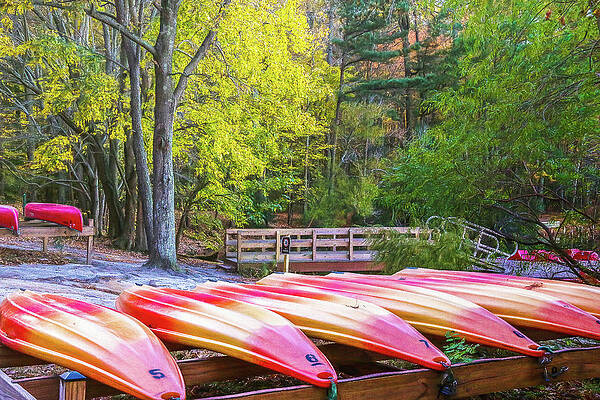 Retiring the Kayaks Until Next Summer by Ola Allen Retiring the Kayaks Until Next Summer by Ola Allen