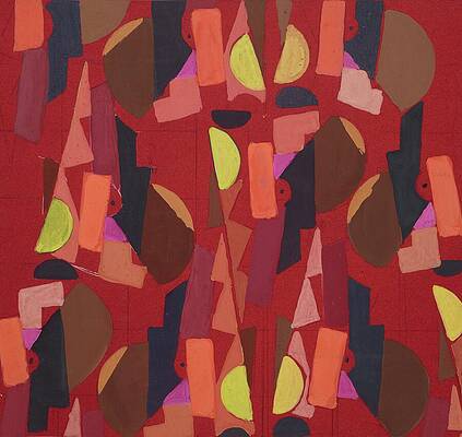 Wall Art - Painting - Untitled Textile Design No Vi by Frances Hodgkins