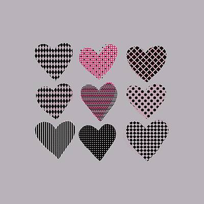 Valentine day. row of hearts . by Fakhra Ali