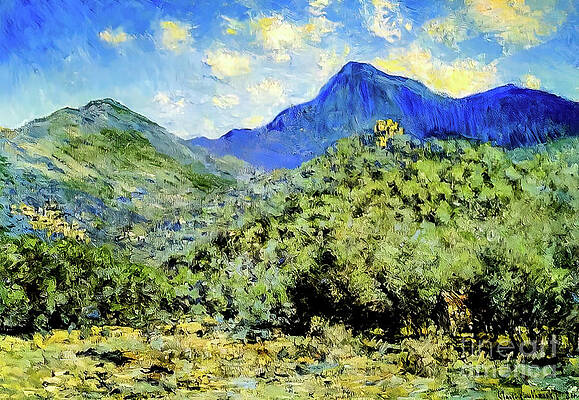 Valley Bouna Near Bordighera by Claude Monet 1884 by Claude Monet Valley Bouna Near Bordighera by Claude Monet 1884 by Claude Monet