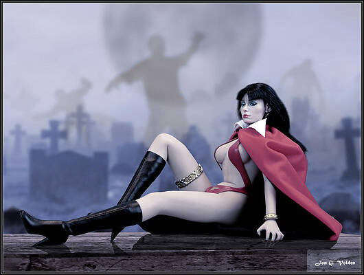 Vampire in a graveyard by Jon Volden Vampire in a graveyard by Jon Volden