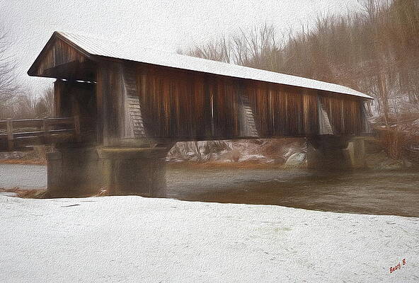 Van Tran Flat Covered Bridge by Bearj B Photo Art Van Tran Flat Covered Bridge by Bearj B Photo Art