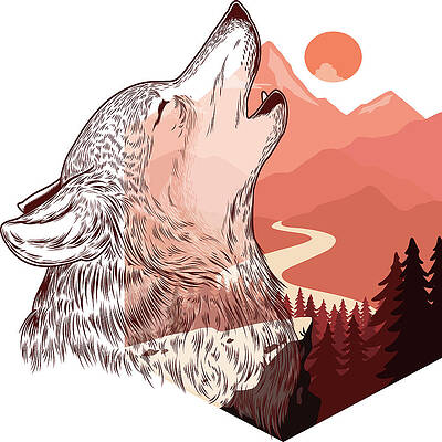 Wolf Howling Outline Images  Browse 2099 Stock Photos Vectors and Video   Adobe Stock