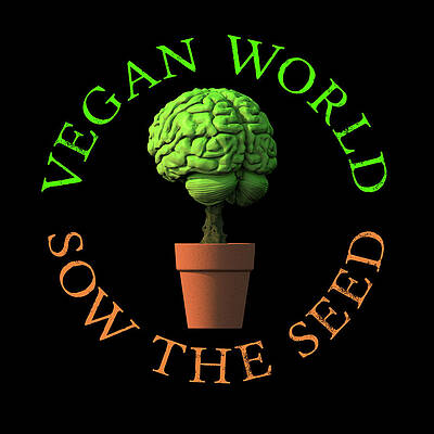 Vegan World Sow The Seed by Russell Kightley Vegan World Sow The Seed by Russell Kightley