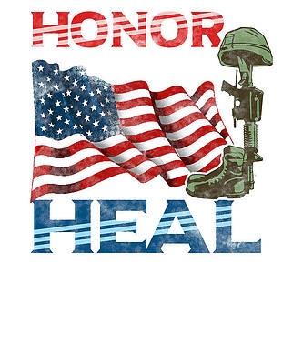 Wall Art - Drawing - Veterans Honor the Dead Heal the Wounded by Kanig Designs