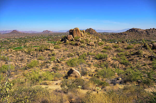Tourism Wall Art featuring the photograph View From Pinnacle Peak Trail Overlooking Scottsdale, Arizona by Miroslav Liska